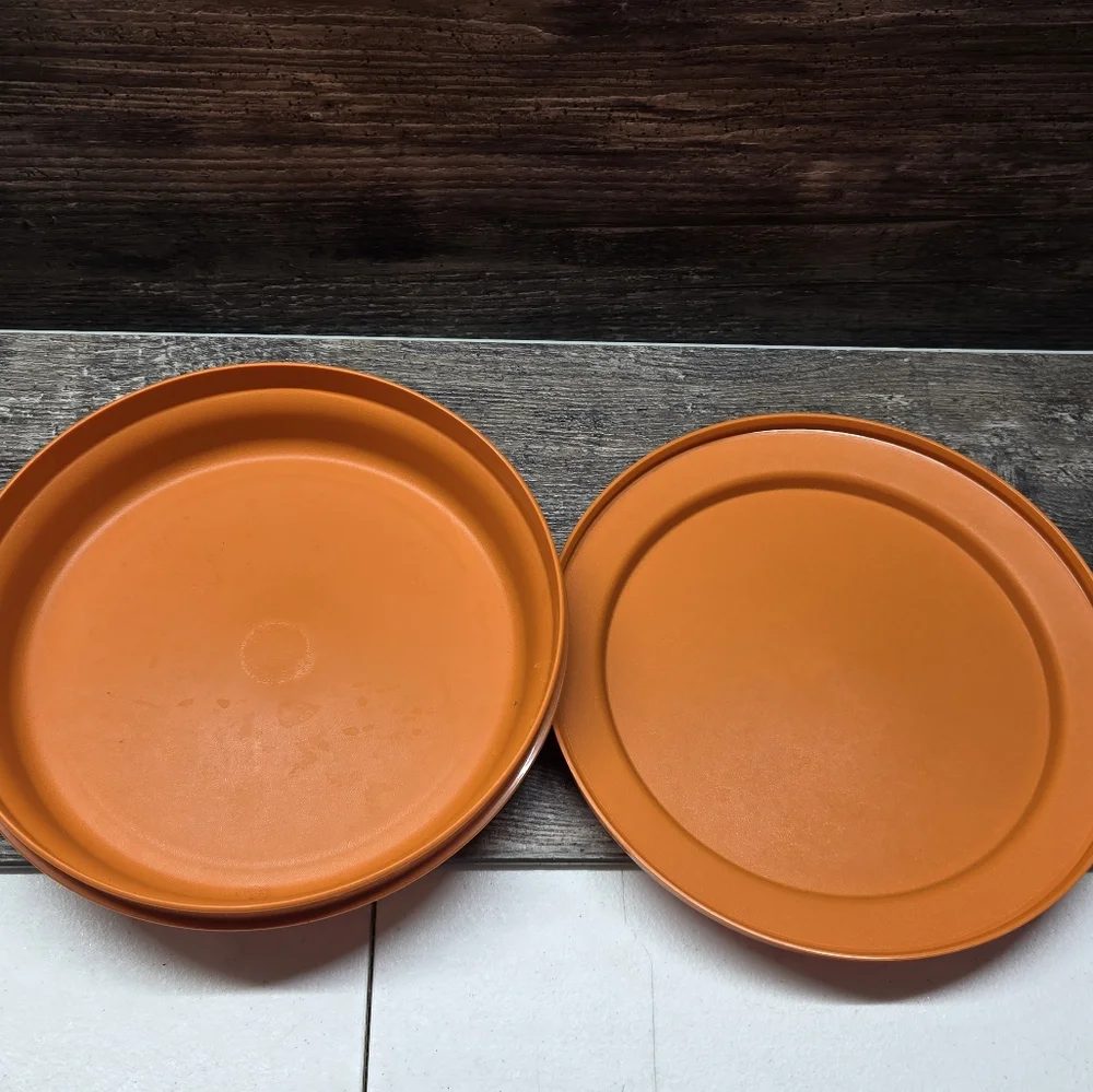 Vintage Tupperware Seal N Serve Bowl‎ #1336 Harvest Orange Good
